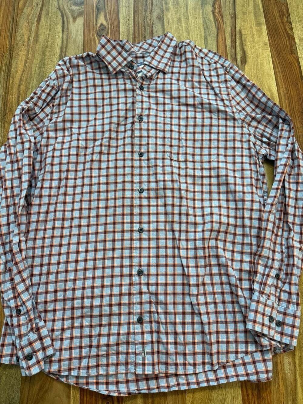Johnnie-O Hangin' Out Button Down Plaid Shirt Size XL
